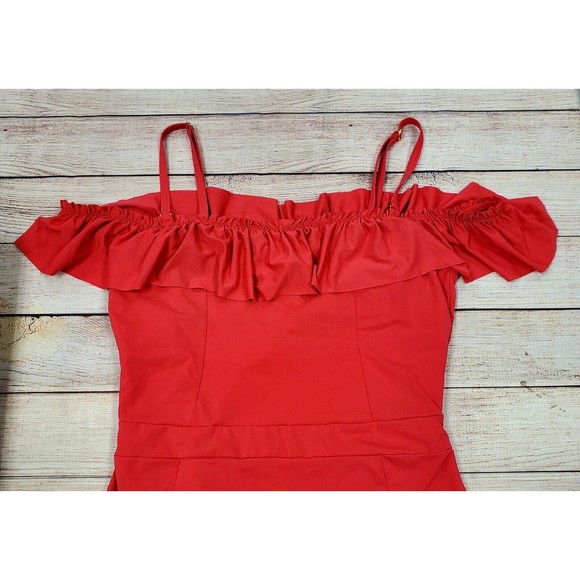 BLEU Women's Pink Ruffled Rod Beattie One Piece Swimsuit Size 14 - Picture 8 of 9